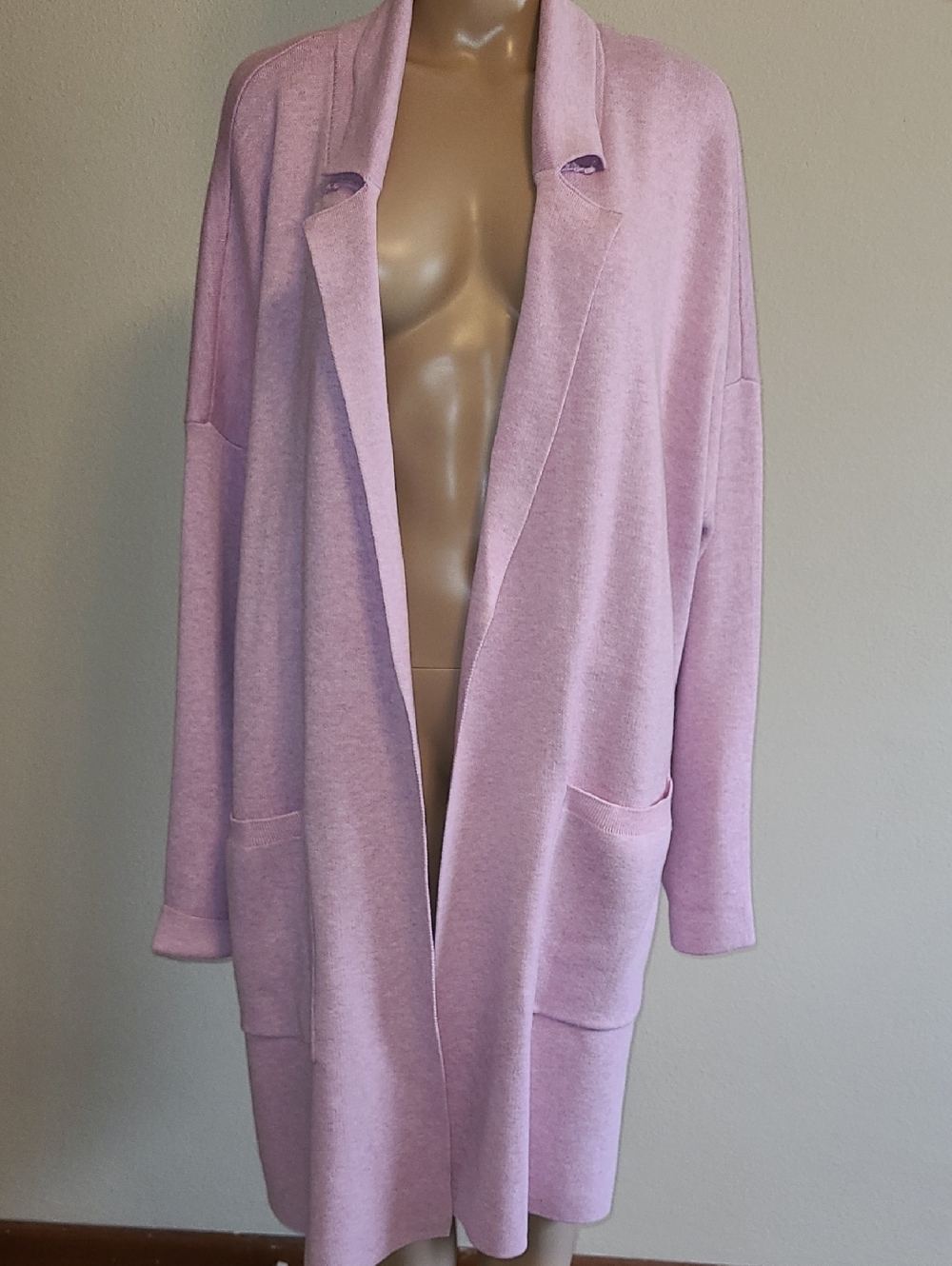 Lane Bryant Pink Cardigan Sweater With Front Pockets. Size 3X.